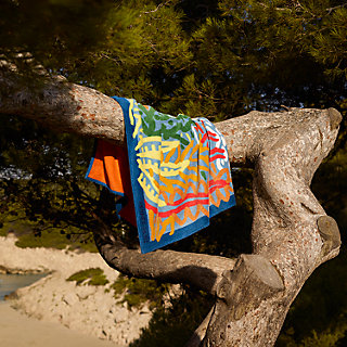 タオル HERMES Terry Beach Towels HERMES Vintage COQ Terry Beach Towel PM 65 x 95 cm | poupishop
